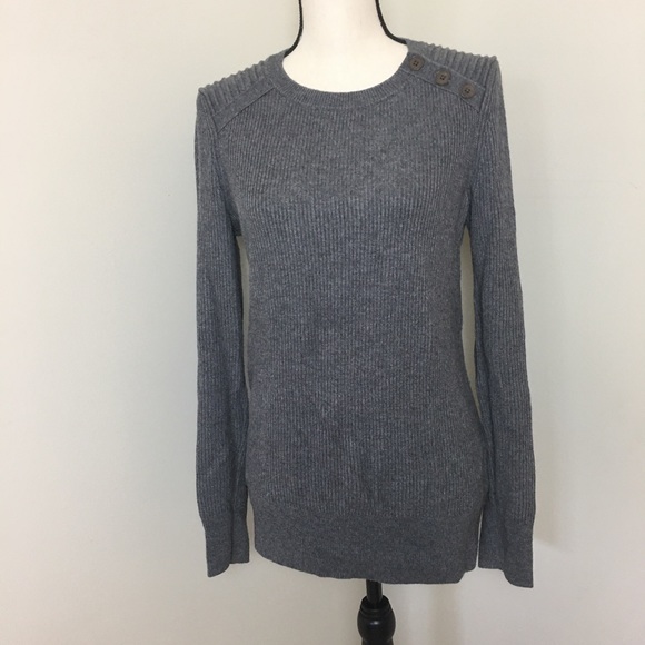 Banana Republic gray ribbed sweater size M - Picture 3 of 10